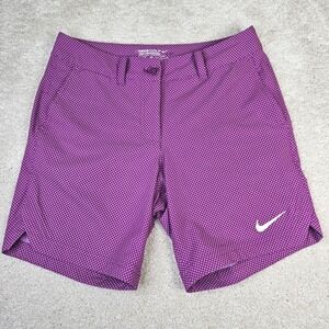 Women's Nike Golf Tour Performance Purple Polka Dot‎ Dri-FIT Shorts Size 4